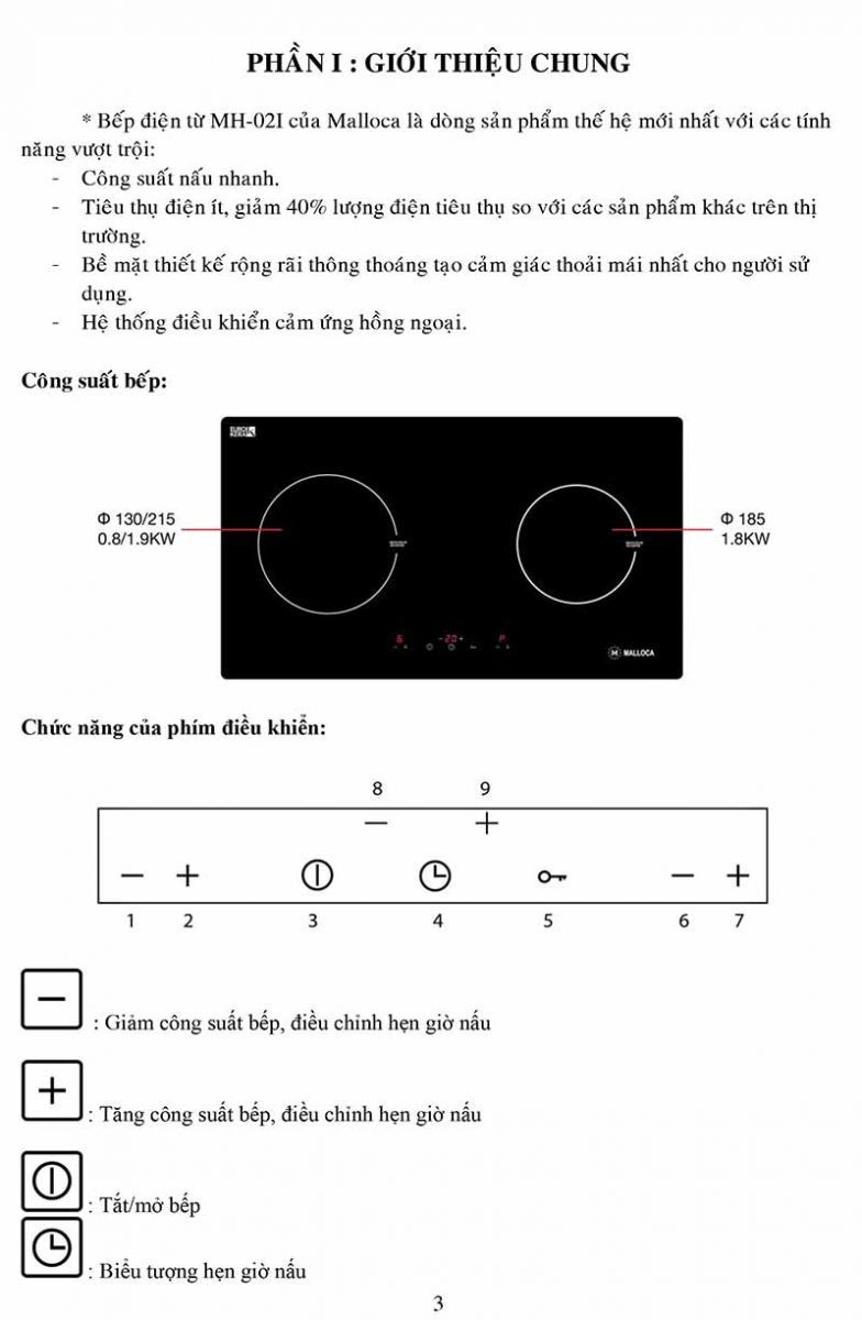 hướng dẫn lắp đặt bếp từ malloca dạng domino