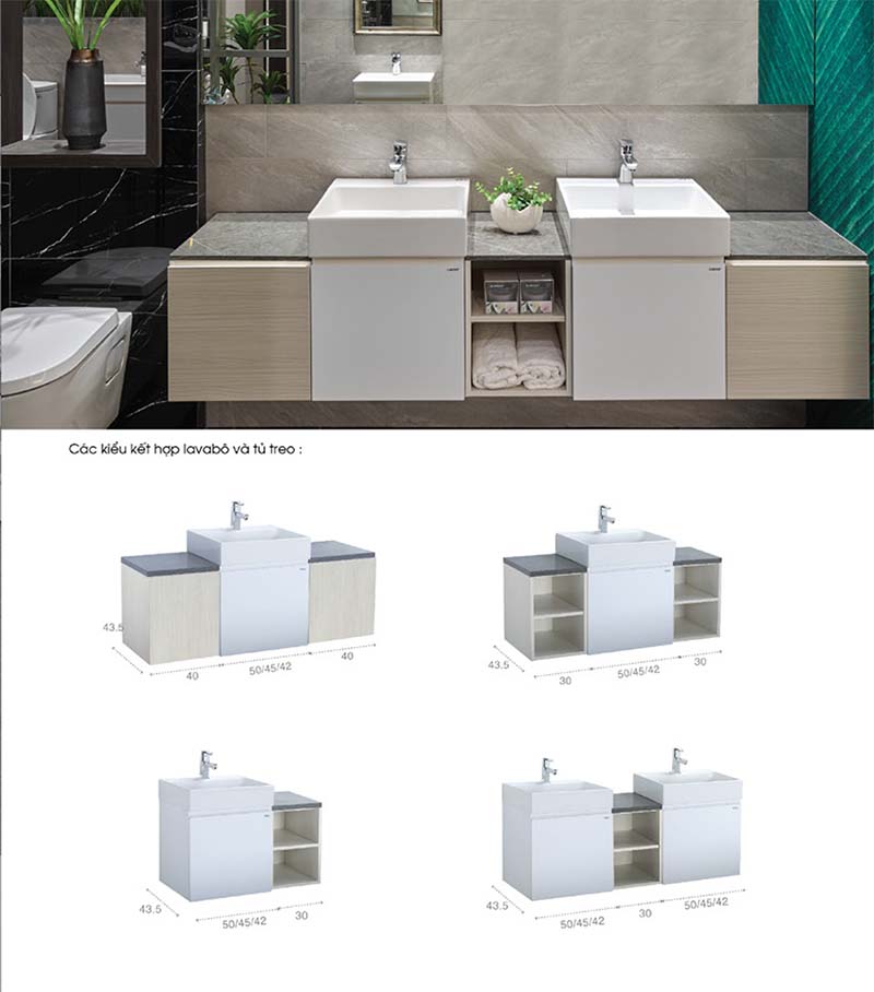 Tủ treo tường phòng tắm Caesar EH44000AW