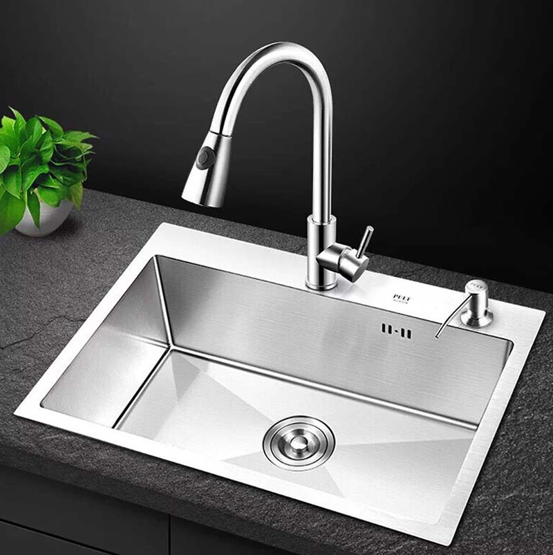 Bồn rửa bát inox 304 1 ngăn cao cấp EROWIN 6845VC