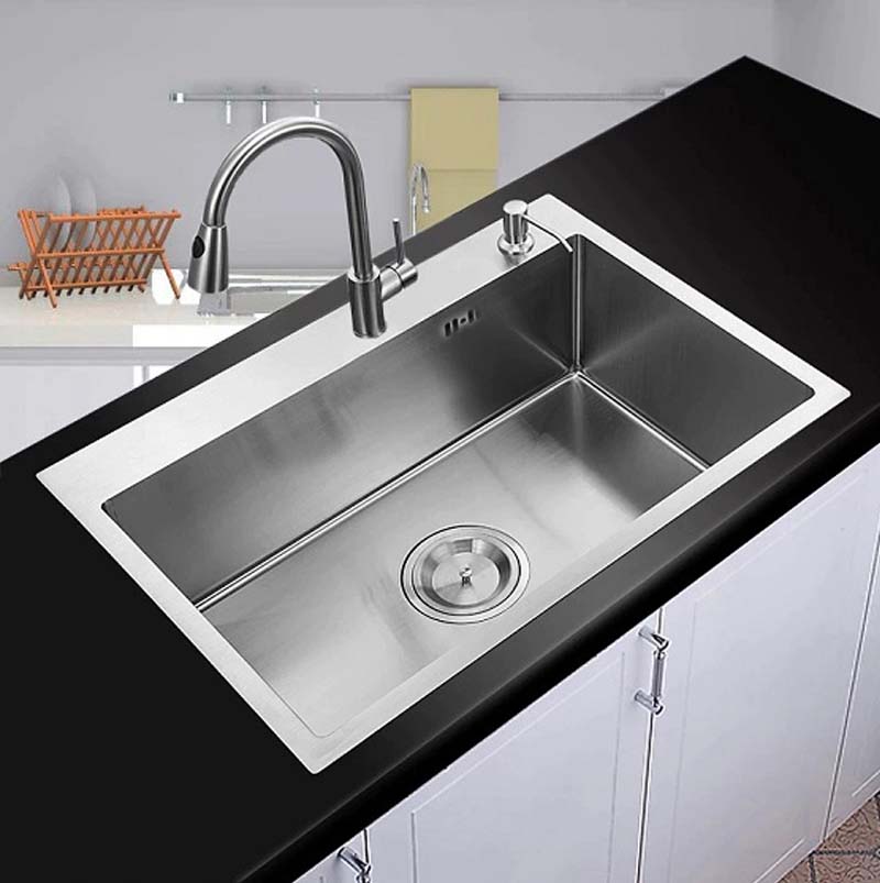 Bồn rửa chén inox đúc 1 hộc lớn EROWIN 7350VC