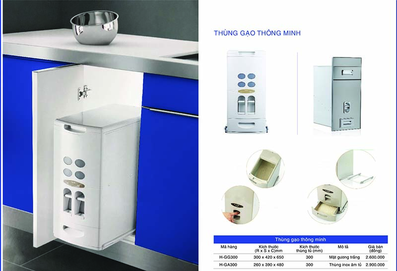 THÔNG SỐ KỸ THUẬT THÙNG ĐỰNG GẠO THÔNG MINH HUGE