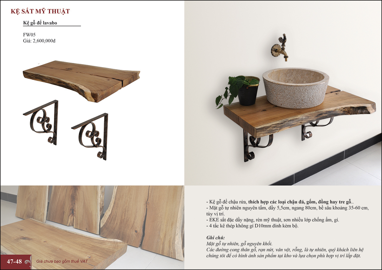 Kệ gỗ để lavabo cao cấp