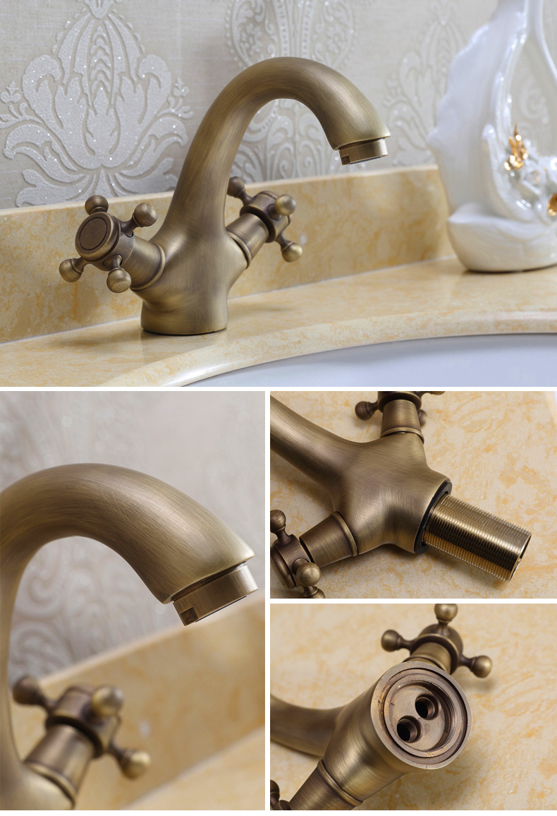 Vòi lavabo đồng thau cổ điển GCV05