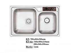 Bồn rửa chén inox 2 ngăn MOEN 22163 bon-rua-chen-inox-2-ngan-moen-22163