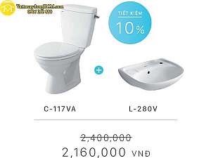 combo-bon-cau-2-khoi-inax-c-117va-lavabo-l-280v