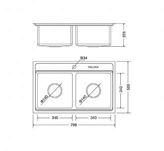 chau-rua-chen-ban-thu-cong-2-hoc-deu-malloca-ms-8812