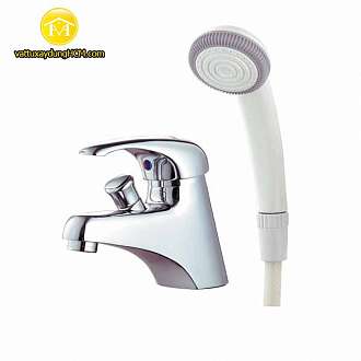 voi-lavabo-nong-lanh-ket-hop-tay-sen-caesar-b136c