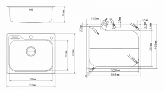 Bồn rửa chén inox 1 ngăn MOEN 22003R bon-rua-chen-inox-1-ngan-moen-22003r