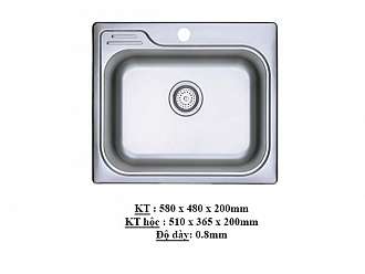 Bồn rửa chén inox 1 ngăn MOEN 22003R bon-rua-chen-inox-1-ngan-moen-22003r