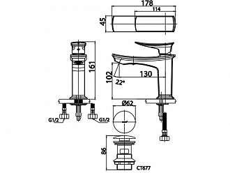 voi-nong-lanh-gan-bon-rua-mat-cotto-ct2251a