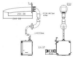 voi-lanh-gan-tuong-cam-ung-dung-pin-american-standard-wf-8508-dc